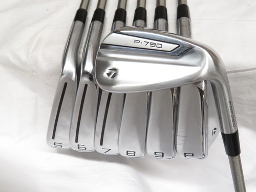 Used TaylorMade 2019 P-790 Forged Iron Set 5-PW,AW Steelfiber 90 f3 Regular Flex