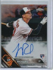 Joey Rickard 2017 Topps Chrome Refractor Autograph Rookie #309/499