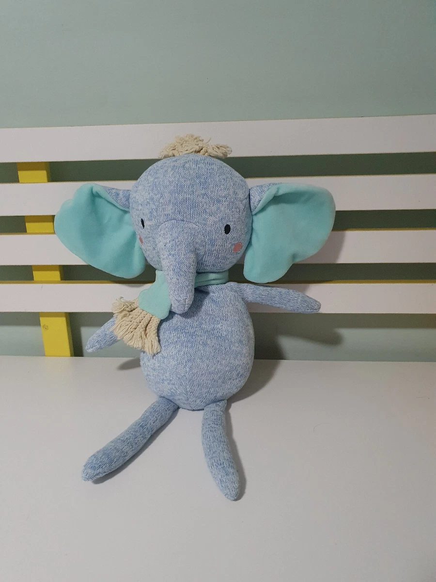 ELEPHANT PLUSH TOY TARGET ELEPHANT WITH BLUE SCARF 45CM JUNGLE ANIMAL