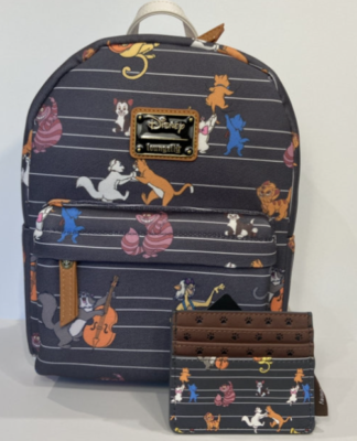Loungefly Disney Cats Figaro Marie Cheshire Mini Backpack Loungefly x Disney Cats Mini Backpack Handbag All-Over Print  main image 4