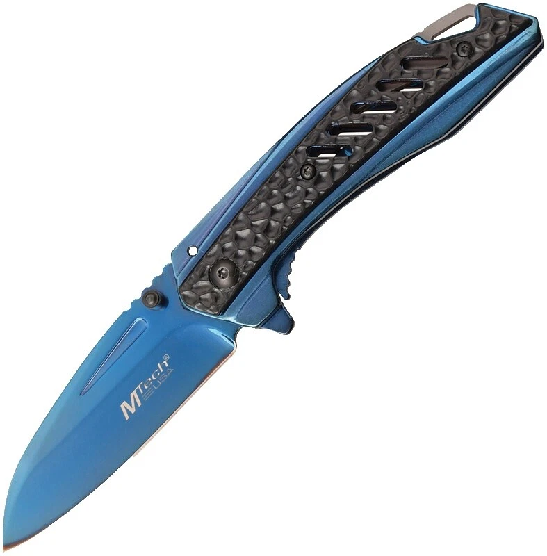 M-Tech Drop Point Collectible Modern Folding Knives Rubber Handle