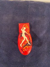 Vintage 1950s Kirchhof Noise Maker Clicker Tin Toy Female Figure