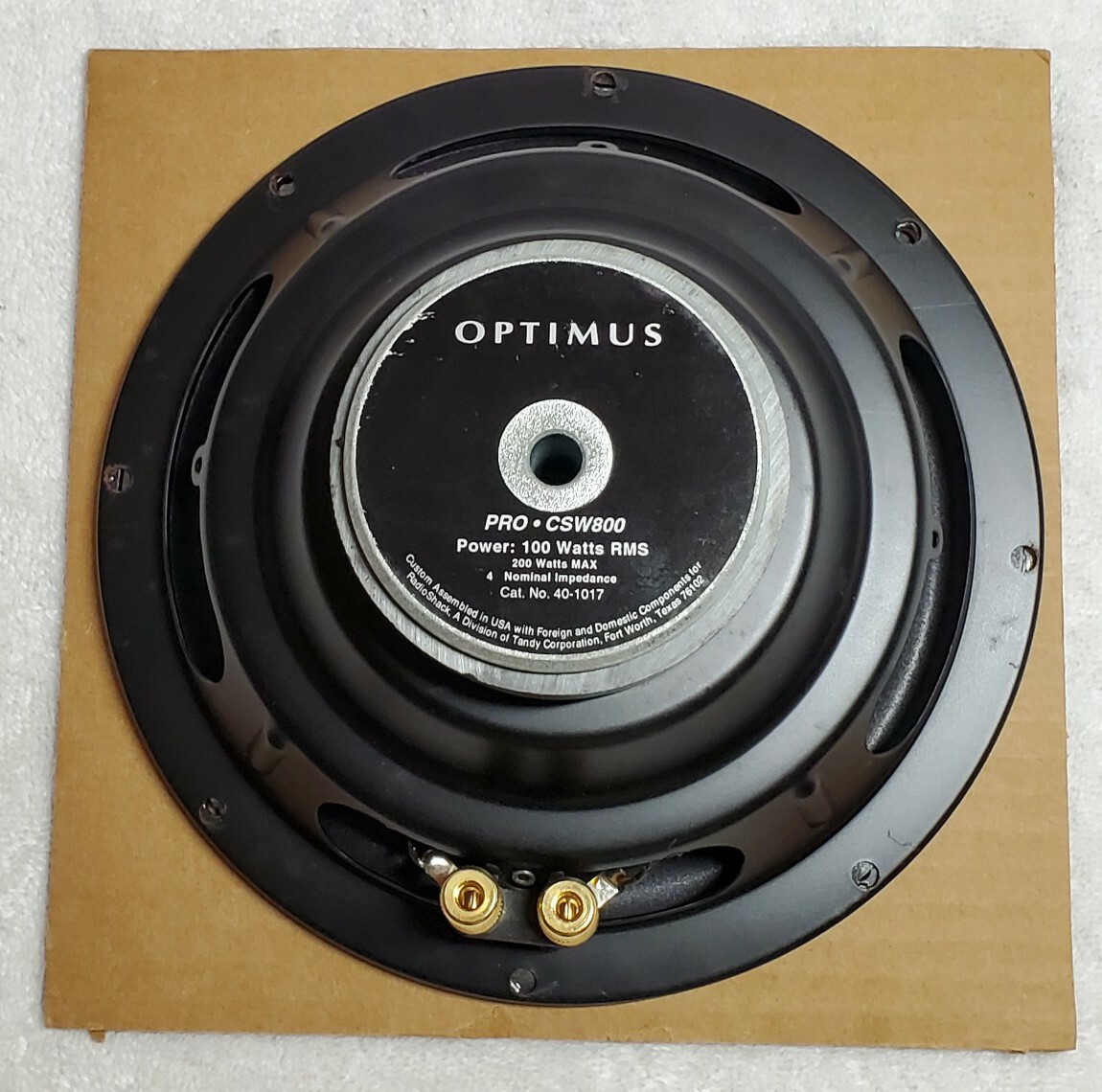 optimus pro series 10 inch subwoofer