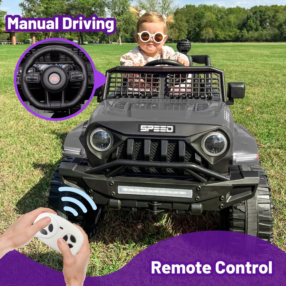 Coche para niños de 12 V paseo en Jeep motores de 2 * 55 W batería eléctrica ruedas eléctricas con control remoto Foto 2 de 4