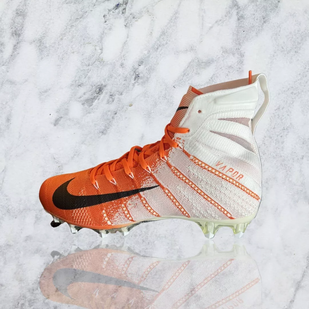 Nike Vapor Untouchable 3 Elite Flyknit Size 9.5 AO3006 118 White Orange