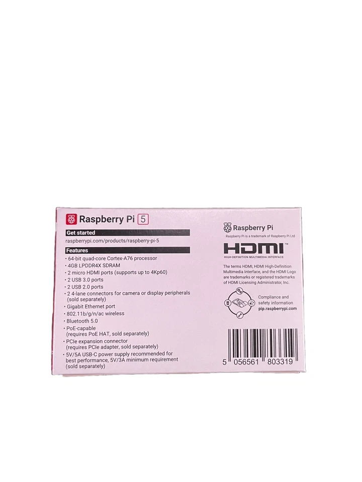 Raspberry Pi 5 - 4GB RAM BRAND NEW SEALED IN HAND SHIPS ASAP - Image 3 of 4