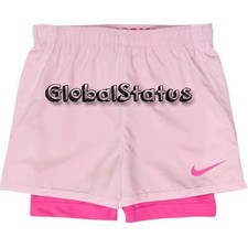 NIKE YOUTH GIRLS PHANTOM 2 IN 1 DRIFIT PINK FOAM TRAINING SHORT LARGE AV4712-663
