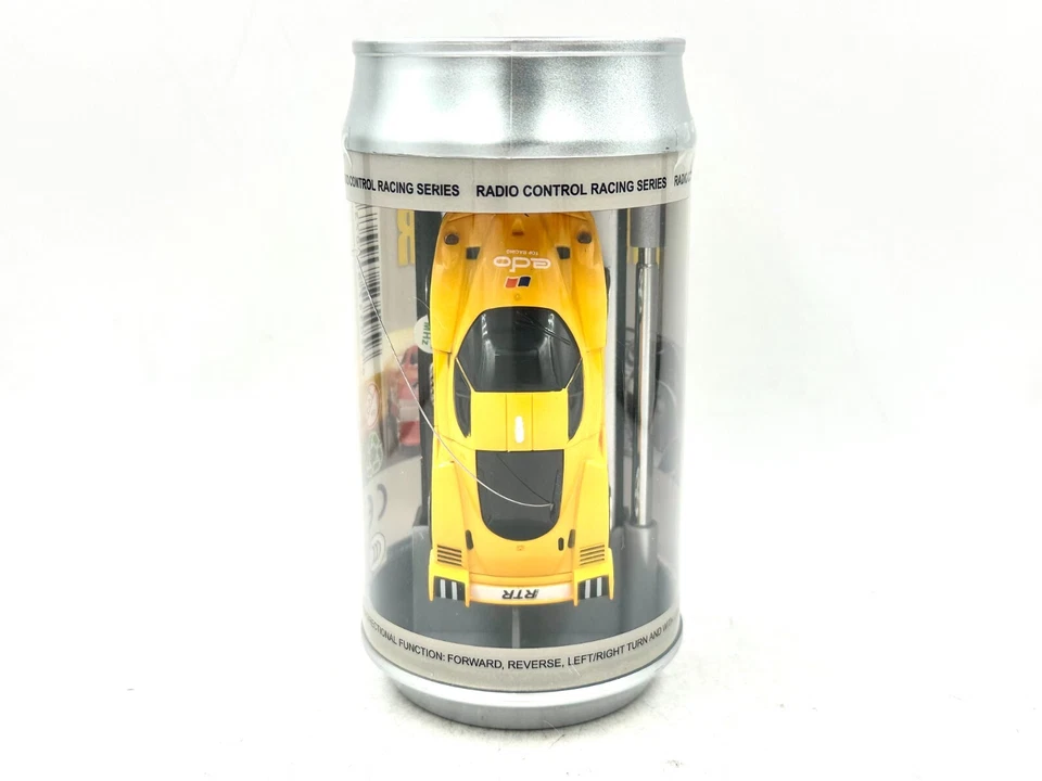Mini RC Soda Can Race Radiocomando Racing Series Auto Giocattolo 27MHz Giallo - Immagine 2 di 4