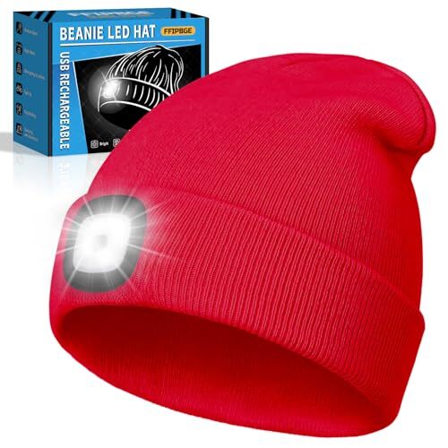 Valentines Day Gifts for Him: USB Rechargeable LED Beanie Hats