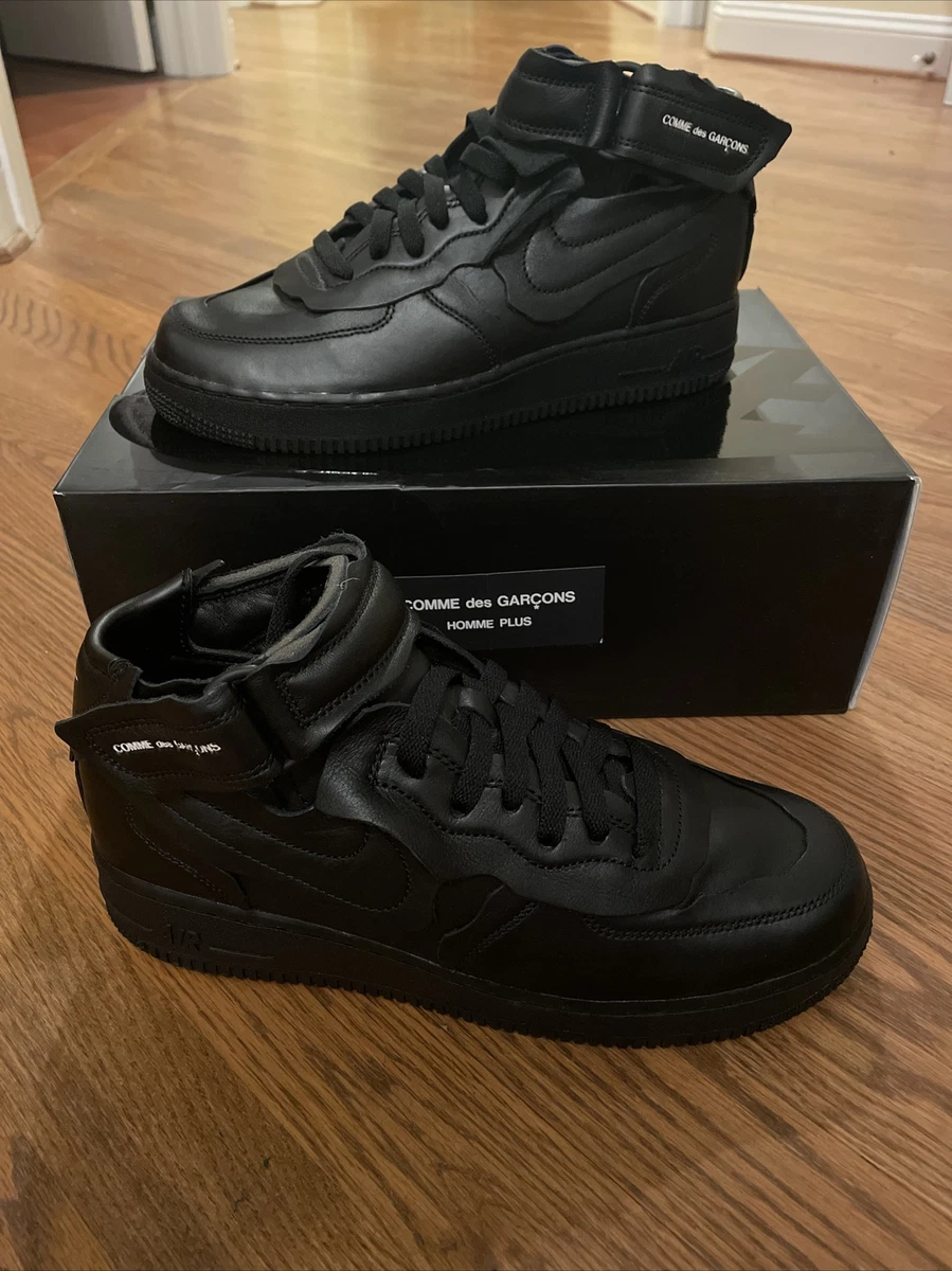 New! Nike Air Force 1 Mid Comme des Garcons Black Sz 5.5/7W