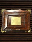 Custom Handmade Cocobolo wood pistol storage box w/ Hand inscribed brass inlay