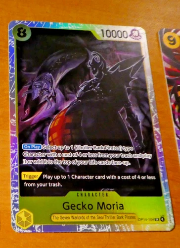 ONE PIECE ENGLISH CARD HOLO GAME CARD CARD Gecko Moria OP14-104 SR EN NM