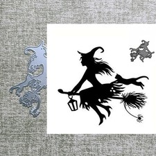 Halloween Witch Metal Cutting Dies Scrapbooking Mold Stencil Craft Embossing New