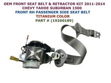 OEM Front seat belt & retractor KIT 2011-2014 Chevy Tahoe Suburban 1500 19260189