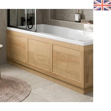 Traditional Matte Finish 1700mm Oak Effect Side Bath Panel | Easy Install