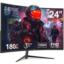 Z-EDGE UG24 24" Curved Gaming Monitor  180Hz DP 144Hz HDMI  FHD 1920x1080