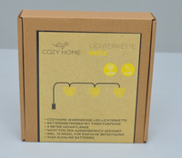 Cozyhome Lichterkette Herz Led Mit Batterie & Timer-Funktion 4M 2700K 12Lm IP20
