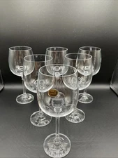 Vintage BOHEMIA CRYSTAL-CRYSTALEX Isabell Water Goblets Set Of 6