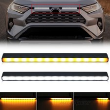 2x Universal Car Daytime Running Light Strips Led 12v Turn Signal Lamp Bar Drl