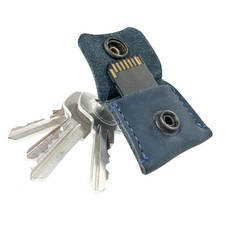 Rustic Leather Switch Cartridge Game Keychain/SD Card/Guitar Pick Holder Hand
