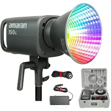 Amaran 150c COB Video Light,RGBWW 150W,2,500K to 7,500K CCT with G/M Adjustme...