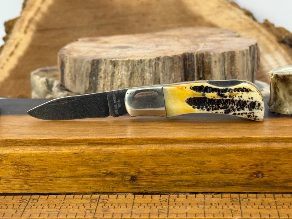 Cubiertos Bear MGC hoja única pequeño bloqueo con hoja de Damasco--2577,25 Foto 2 de 4