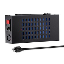 50-Port 200W 40A USB Charging Station Fast Charger Block for Multiple Devices