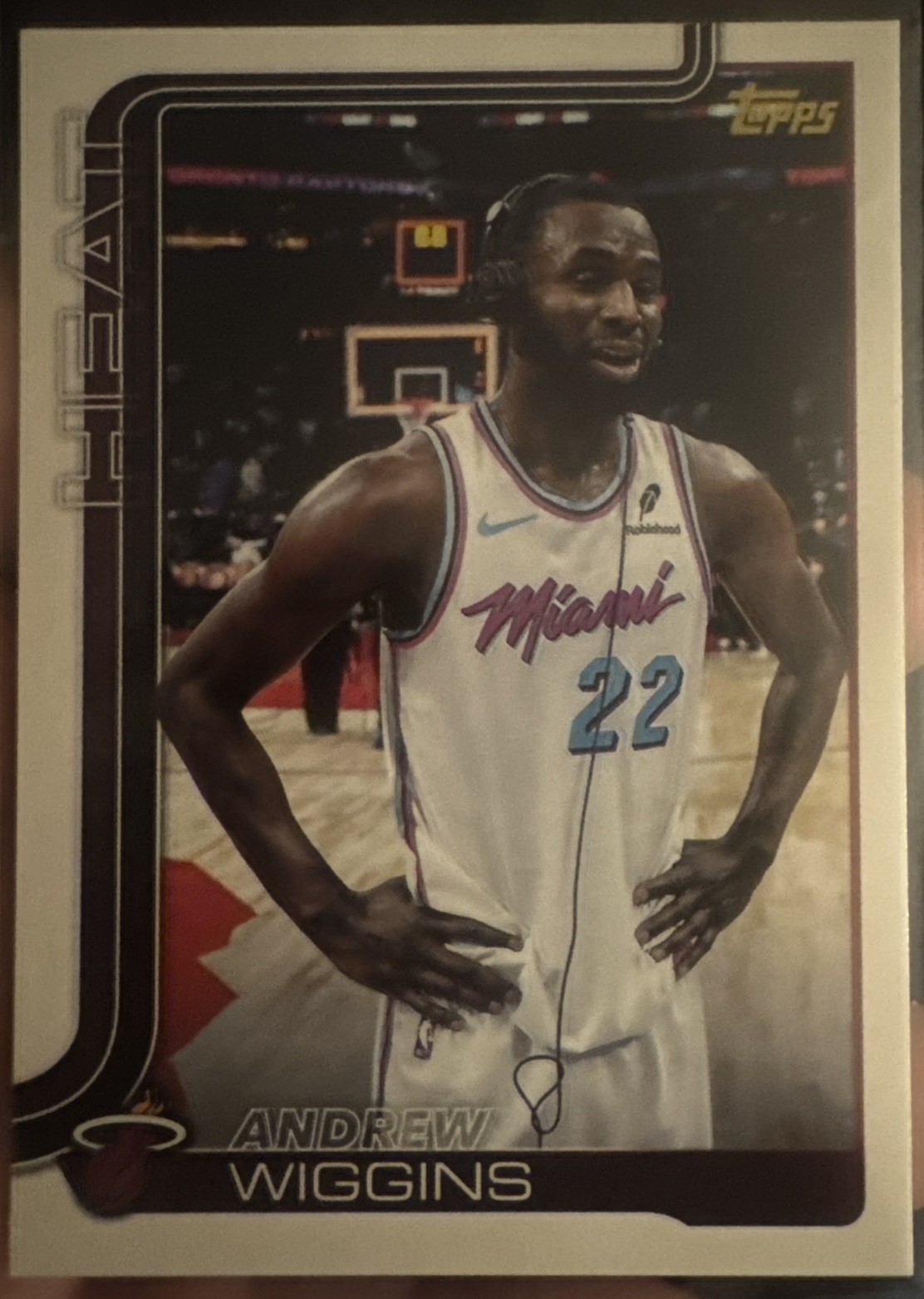 2025-26 Topps Basketball #77 Andrew Wiggins Golden Mirror Image Variation