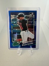 2023 Panini Donruss - Rated Prospect Brayan Rocchio #70 Holo Blue (RC)