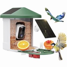 Smart Bird Feeder With Camera Battery/Solar Powered