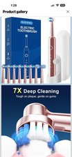 MCUDKIK R6 Rotating Electric Toothbrush Rose Gold Rechargeable 5 Modes Timer