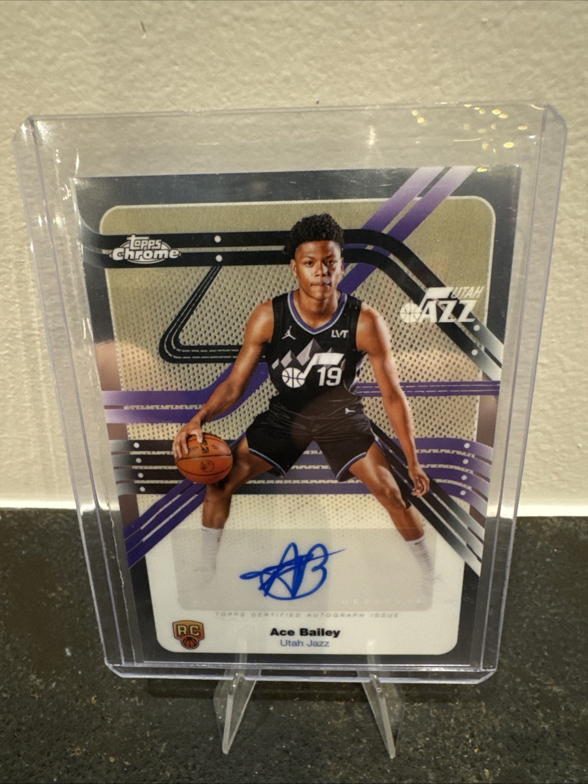 2025-26 Topps Chrome Ace Bailey Next Stop RC Auto #NS-AB Jazz