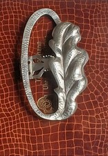 Karl Karst Pforzheim Revers-od. Schalclip 800er Silber, Eichenlaub, Jugendstil 