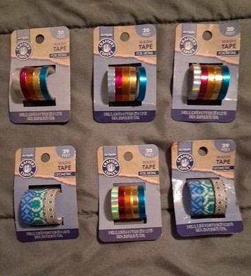 *ArtSkills*Crafting Washi Tape (2)  Geometric (4) Foil*138 Feet Total*