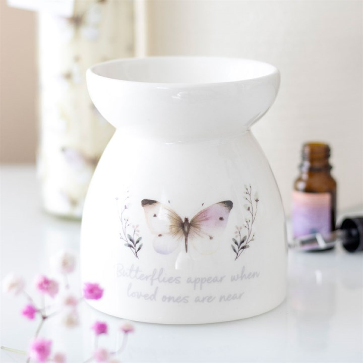 Butterflies Appear Memorial Remembrance Oil Burner.