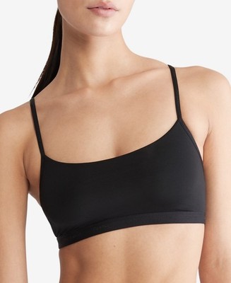 NWT Calvin Klein Women's Form to Body Unlined Bralette Black Size:L