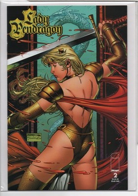 LADY PENDRAGON #2   DYNAMIC FORCES GOLD FOIL EDITION   BRANDON PETERSON - 1999