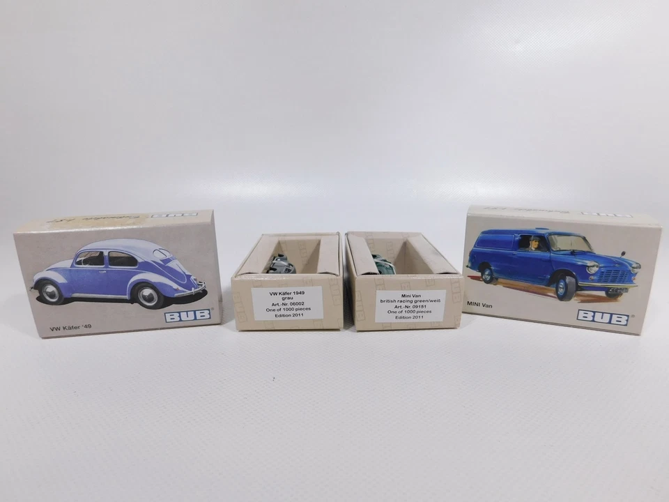 2X Bub H0 1:87 Modello Edizione 2011 06002 VW 09151 Mini Van Mint Box #DI371-0,5 - Immagine 3 di 4