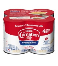 CARNATION Evaporated Milk 4 Count, 12 Fl Oz  FREE SHIPPING 