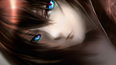 Playmat Desk Mat Anime manga girls face redhead women closeup