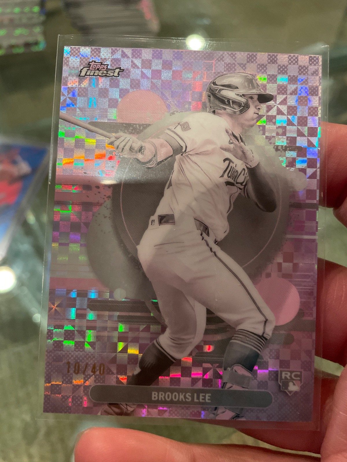 2025 Topps Finest Brooks Lee uncommon pearl checkerboard  #/40 SSP