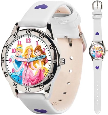 Disney Kids' PN1172 Princess Watch with White Band