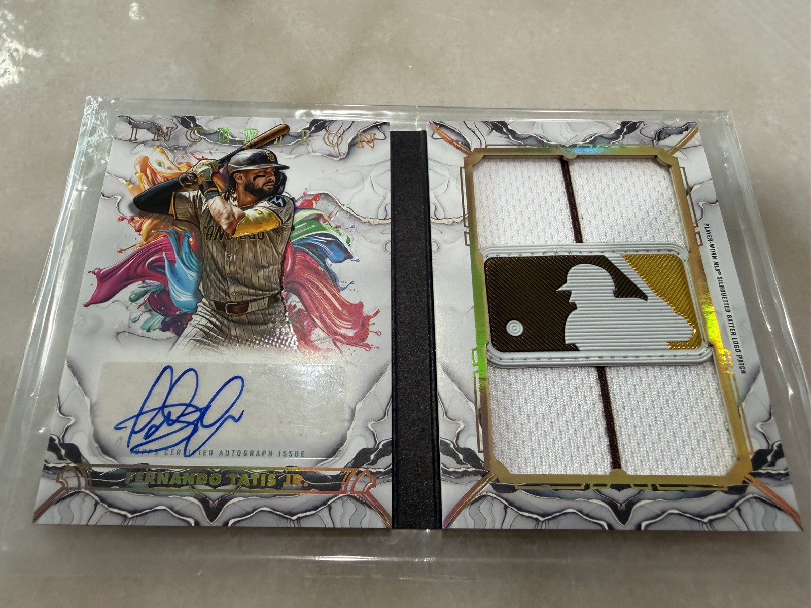 1/1 2025 Topps Inception Fernando Tatis Jr. Logoman Autograph. One of One view 5