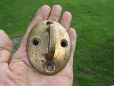 Vintage Nautical Tie Down Cleat Plate Rope Loop - Brass Boat Hardware Heavy Duty