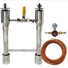 Two Burner Forge Kit For Blacksmithing Propane Forge with Valve, Hose, Regulator