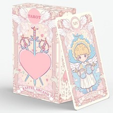 Han Yu Bowen Pastel Arcana Tarot Deck, 78 Pink Aesthetic Design Tarot Cards w...