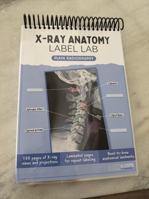 ACE Academia X-Ray Anatomy Label Lab Radiography Laminated Spiral Book 100 Pages