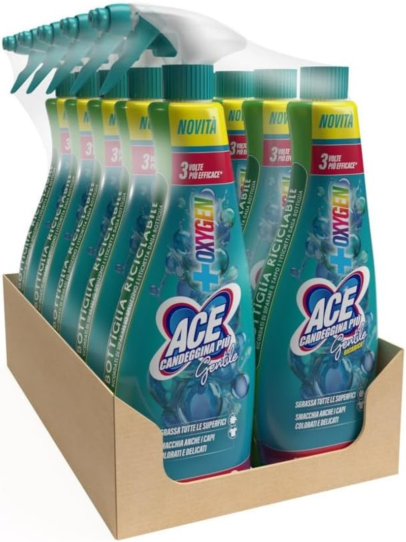 Candeggina Più Gentile Spray +OXYGEN – Spray Igienizzante Sgrassante, Rimuove Ma