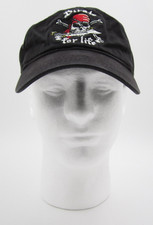 Pirate For Life Hat Black Baseball Boys Embroidered Skull Crossbones Bandana F 