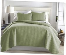 Oversized King Quilt Bedding Set, Pet King / California King 19 - Sage Green